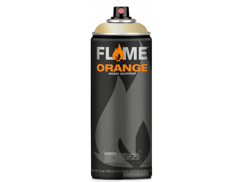 Flame Orange acrylic spray paint - Molotow - 906, Gold, 400 ml