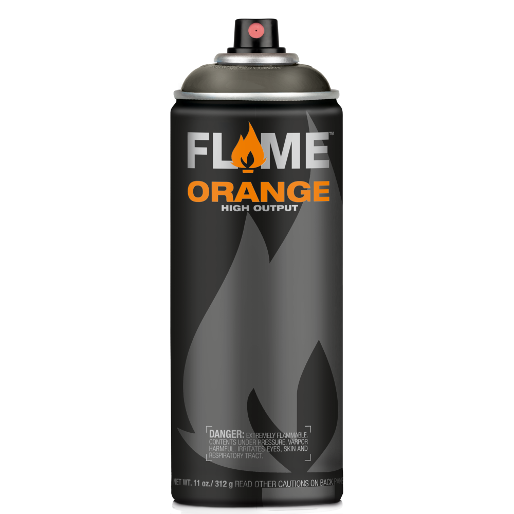 Flame Orange acrylic spray paint - Molotow - 833, Stone Grey Dark, 400 ml