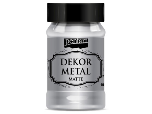 Dekor Metal paint for furniture - Pentart - silver, 100 ml