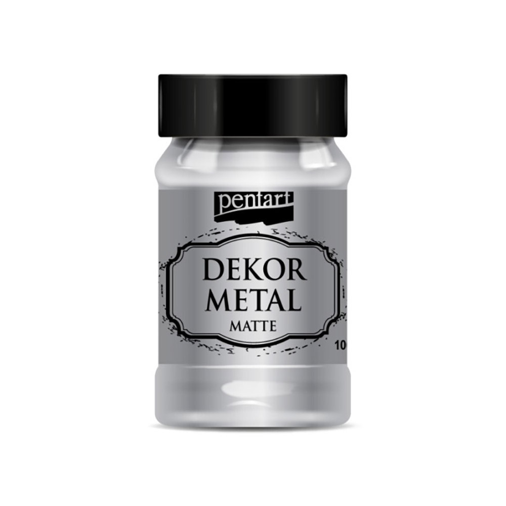 Dekor Metal paint for furniture - Pentart - silver, 100 ml