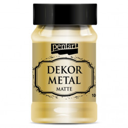 Farba do mebli Dekor Metal - Pentart - złota, 100 ml