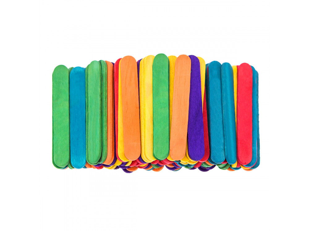 Wooden mini creative sticks - DpCraft - colorful, 6,5 x 1 cm, 100 pcs.