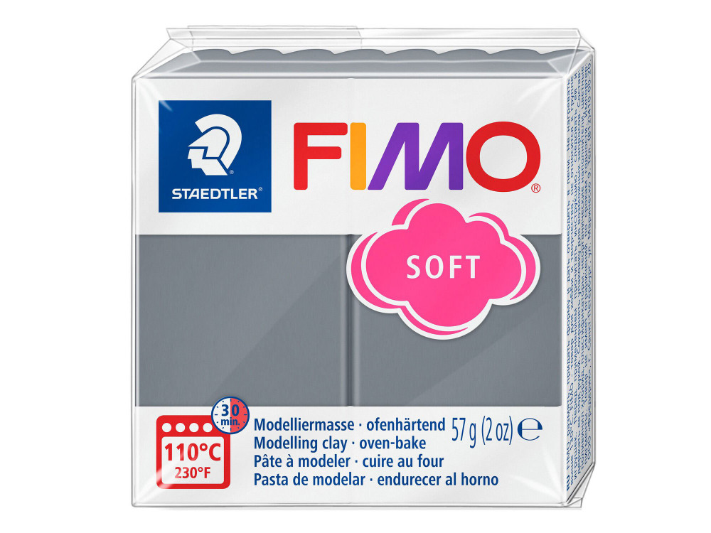 Masa termoutwardzalna Fimo Soft - Staedtler - ciemnoszara, 57 g