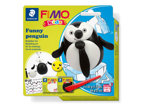 Fimo Kids modelling clay set - Staedtler - Funny Penguin, 2 x 42 g