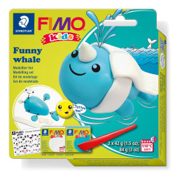 Fimo Kids modelling clay set - Staedtler - Funny Whale, 2 x 42 g