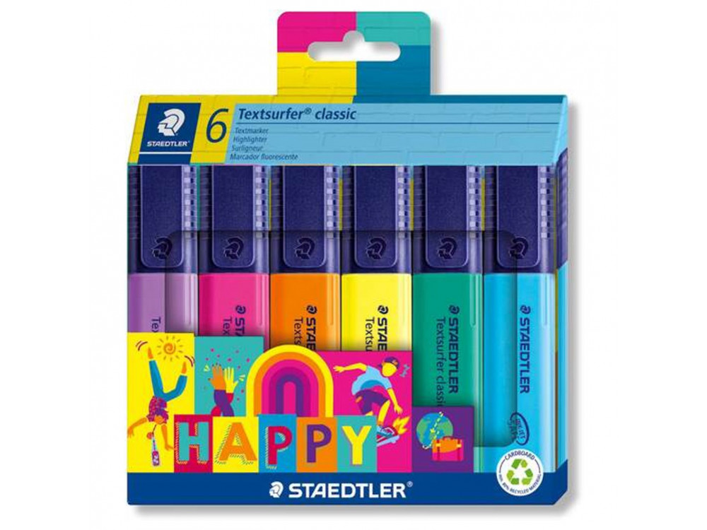 Set of Textsurfer Classic Happy highlighters - Staedtler - 6 pcs.