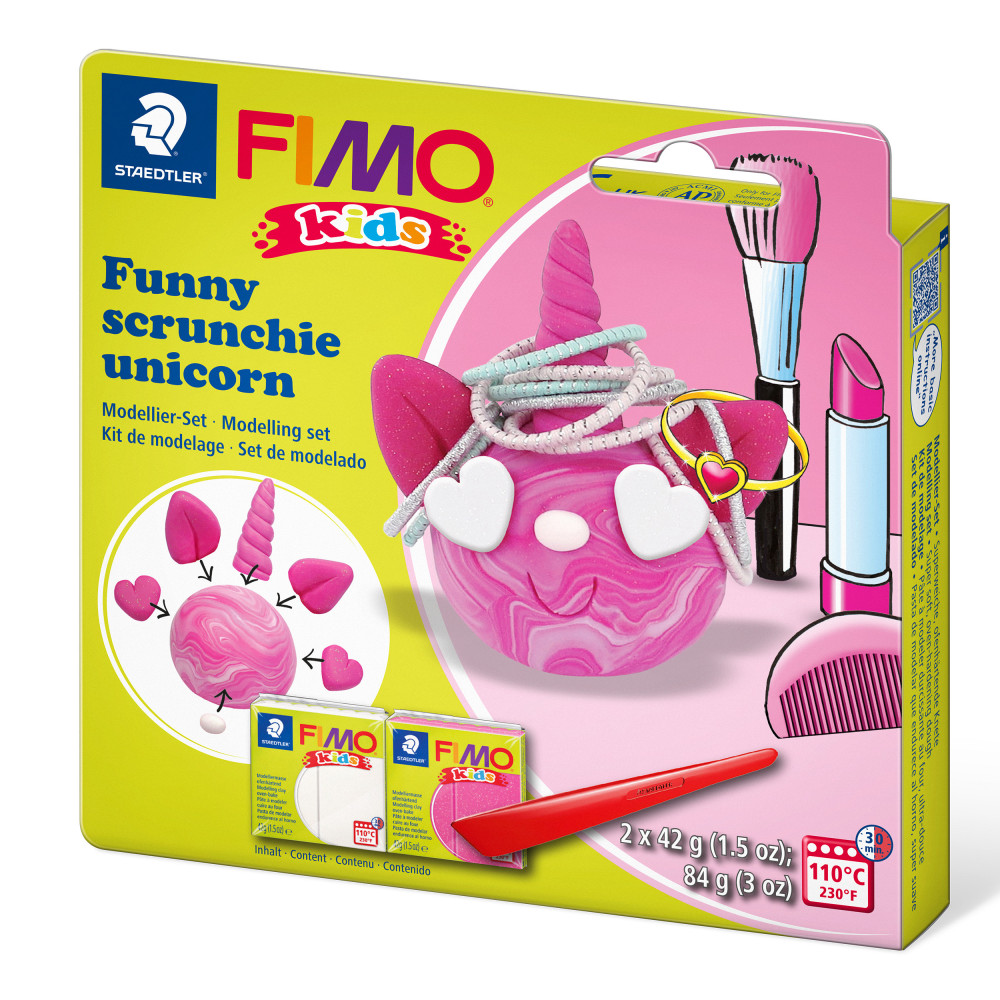 Zestaw masy samoutwardzalnej Fimo Kids - Staedtler - Jednorożec, 2 kolory x 42 g