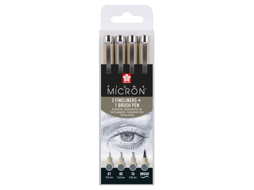 Zestaw cienkopisów Pigma Micron - Sakura - Cool Gray, 4 szt.