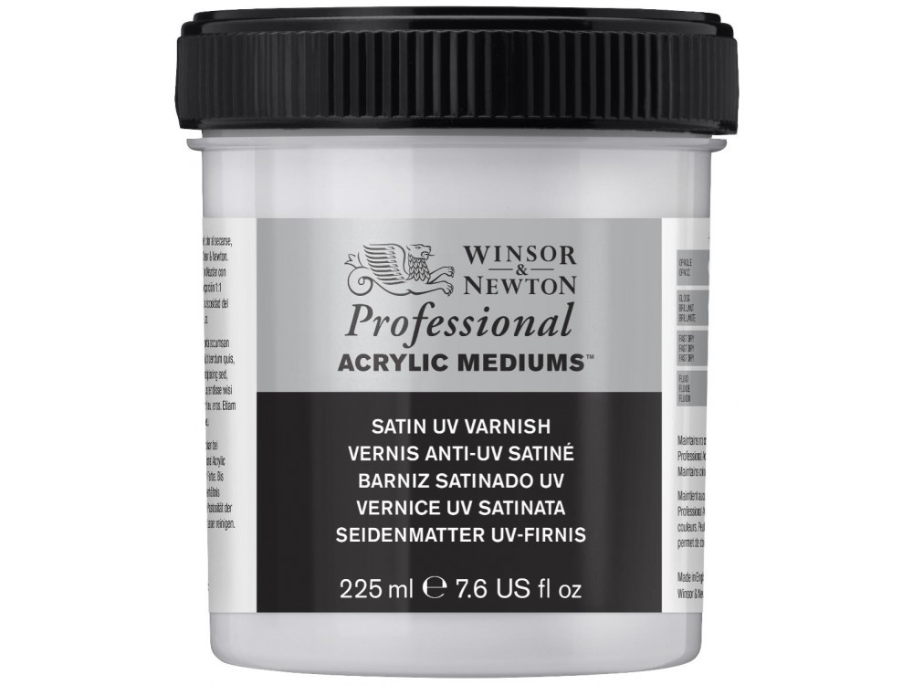 Werniks do farb akrylowych Satin UV Varnish - Winsor & Newton - satynowy, 225 ml
