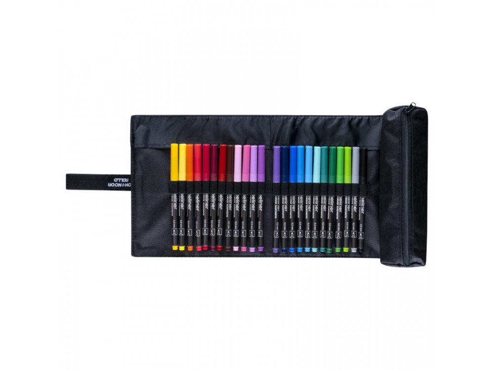 Set of fineliners in rollo case - Koh-I-Noor - 24 colors