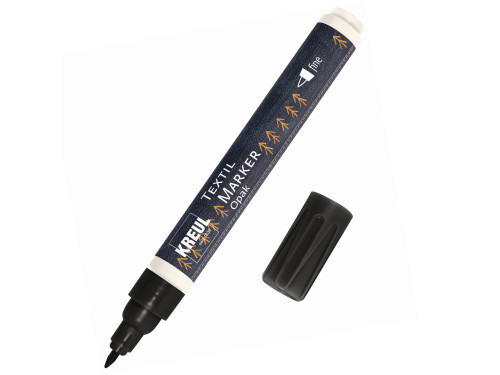 Textil Marker Opak - Kreul - black, 1-2 mm