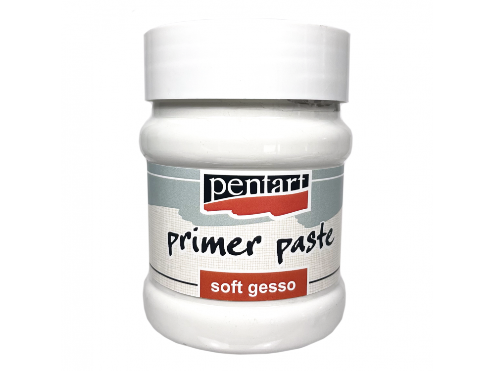 Grunt, podkład Primer Paste Soft Gesso - Pentart - biały, 230 ml