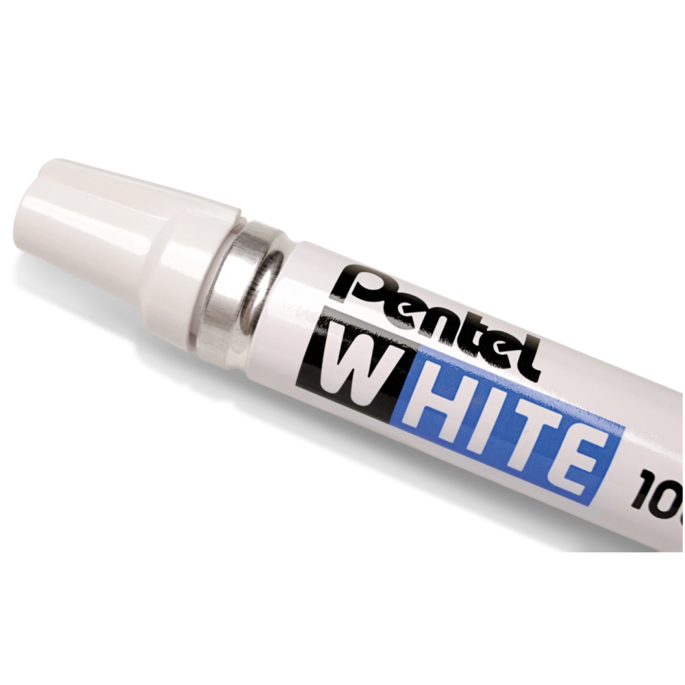 Marker olejowy 100WL - Pentel - biały, ścięta końcówka, 6,5 mm