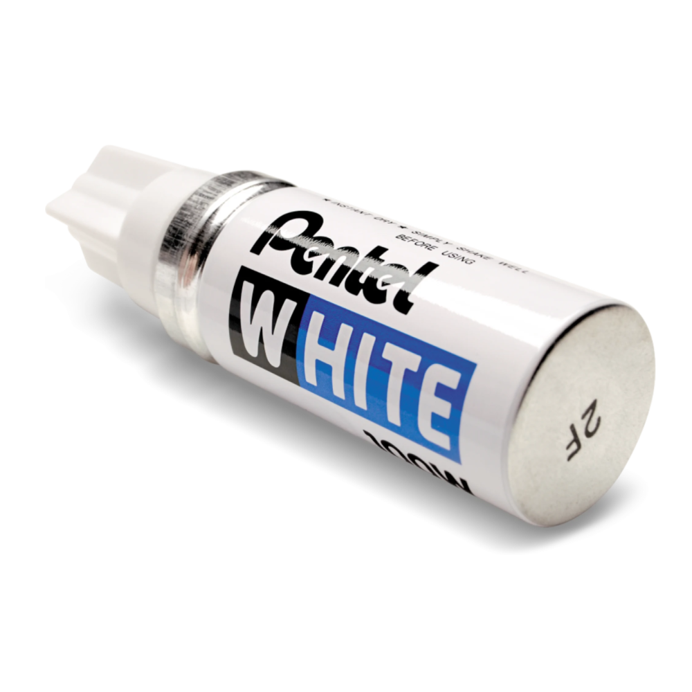 Marker olejowy 100W - Pentel - biały, krótki, 6,5 mm