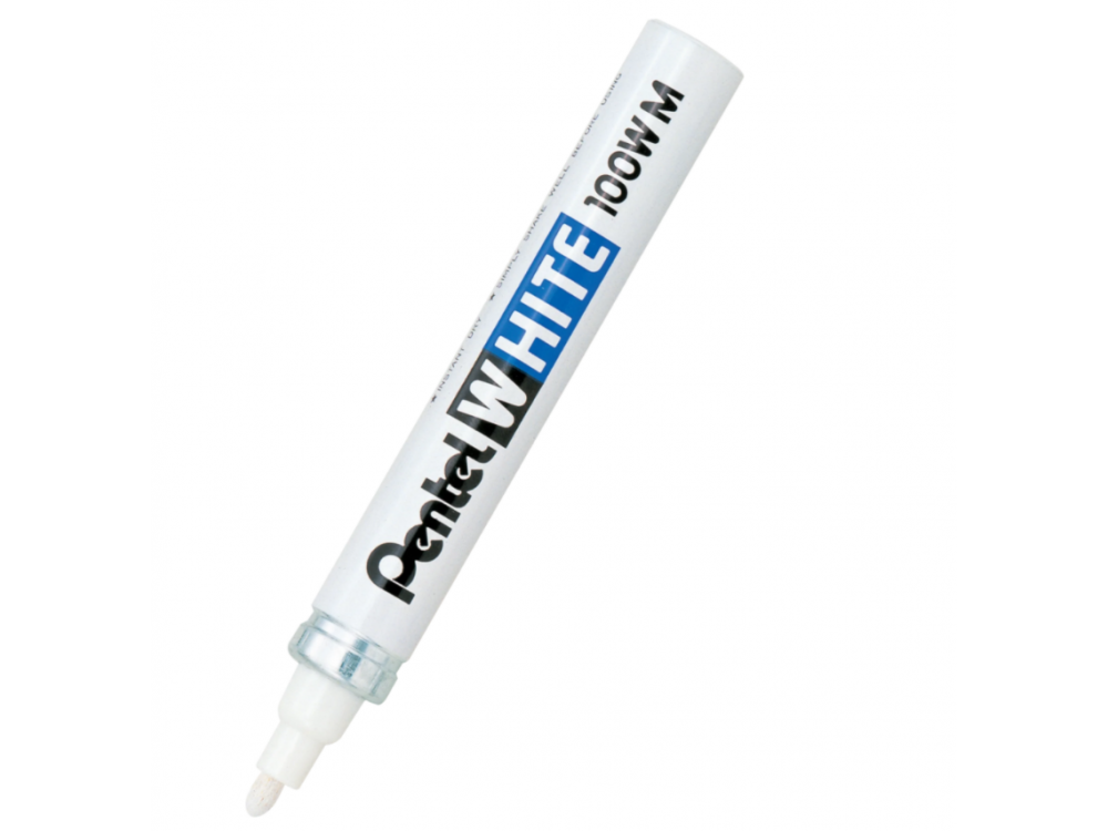 Oil Marker 100WM - Pentel - white, medium tip, 3,9 mm