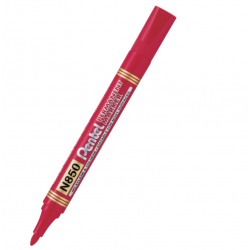 Marker permanentny N850 - Pentel - czerwony, 4,5 mm