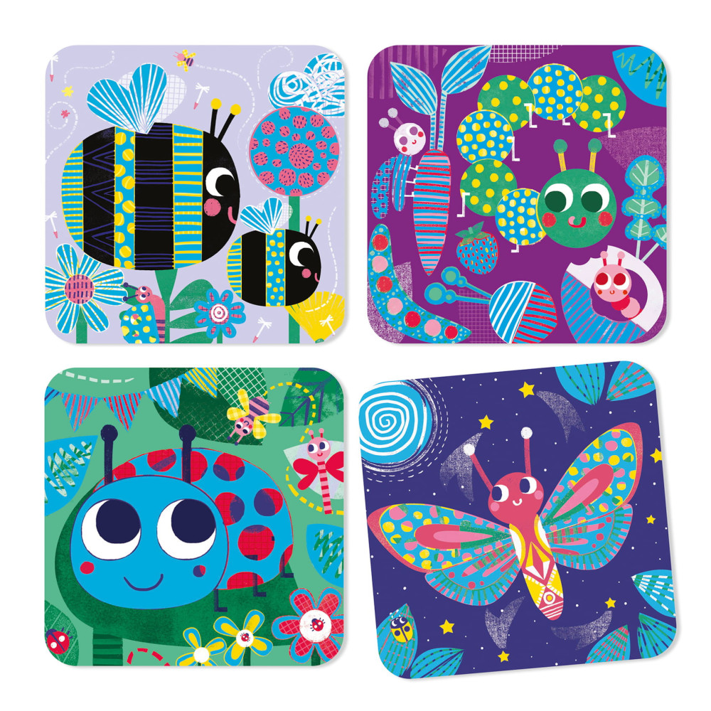 Scratch boards for children - Djeco - Insects, 4 sheets