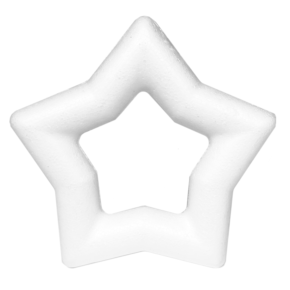 Gwiazda styropianowa, pusta - 12 cm