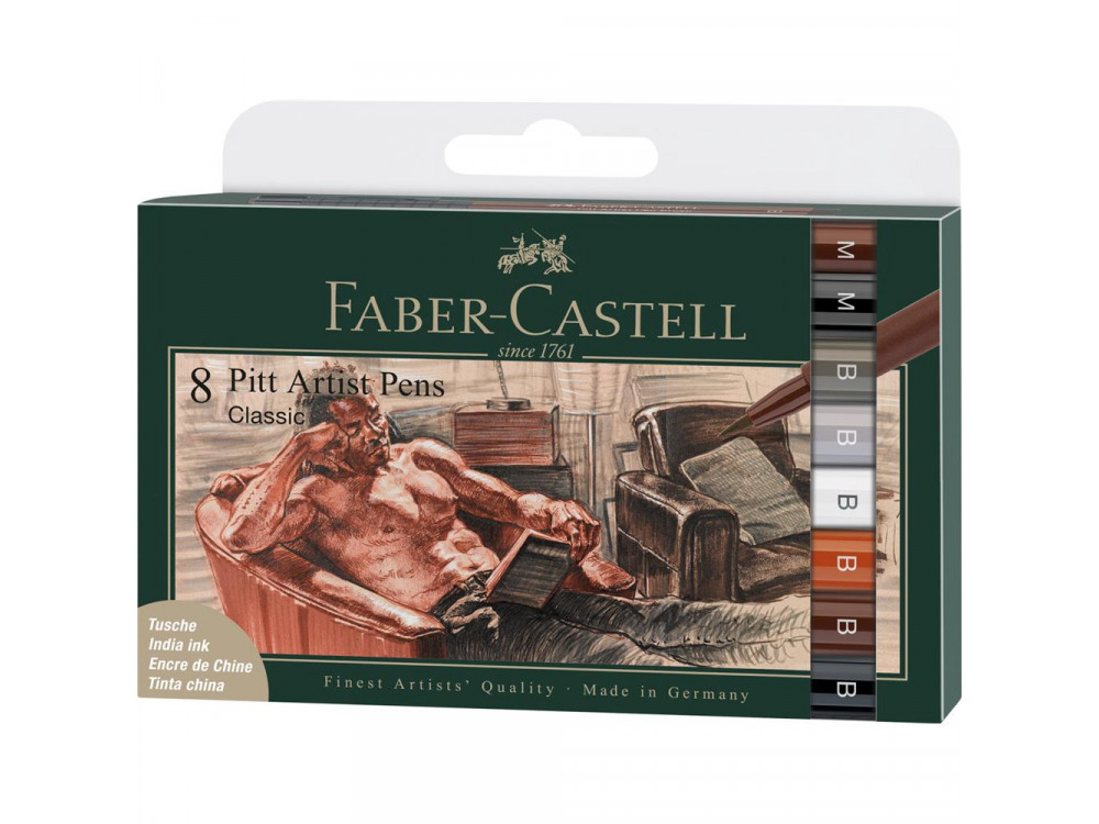 Pitt Artist Pen Classic Set - Faber-Castell - 8 pcs.