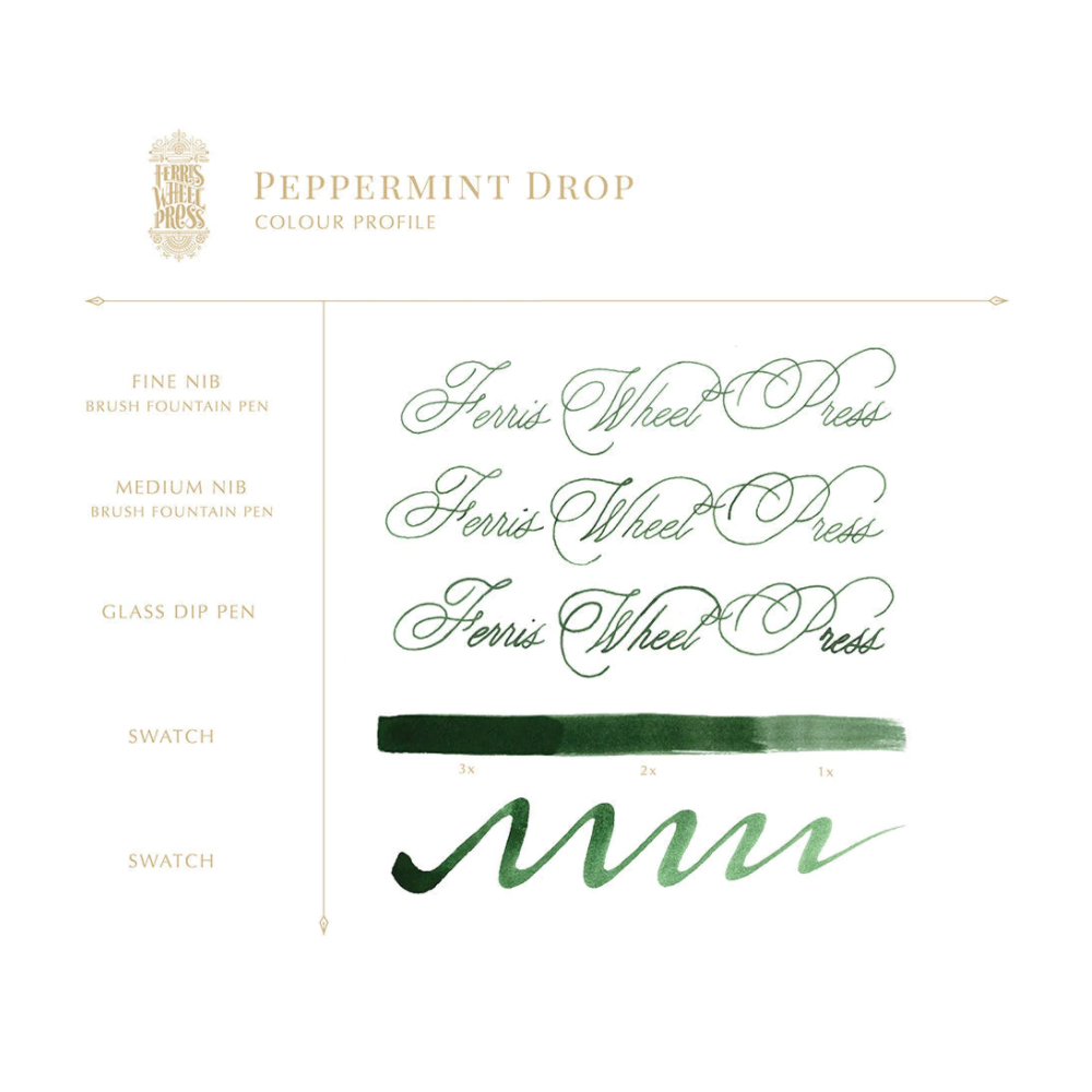 Calligraphy ink - Ferris Wheel Press - Peppermint Drop, 38 ml