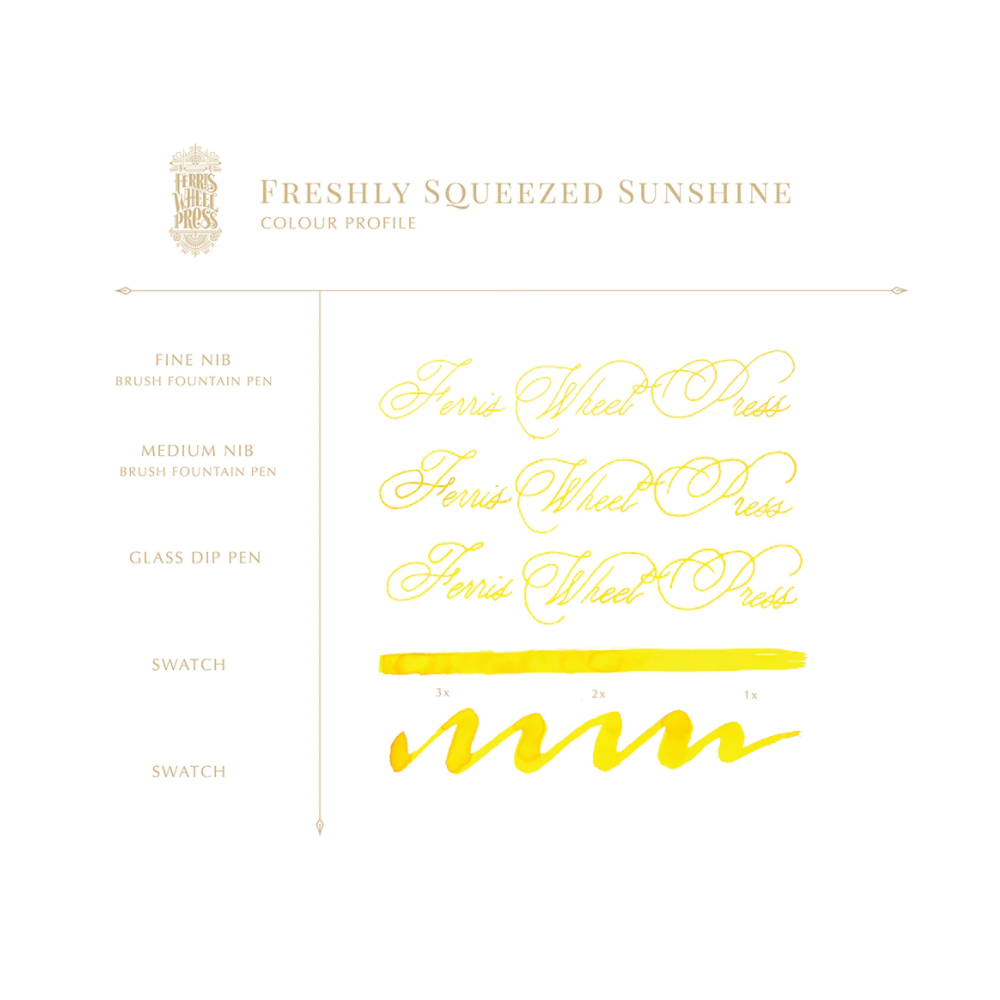 Calligraphy ink - Ferris Wheel Press - Freshly Squeezed Sunshine, 38 ml