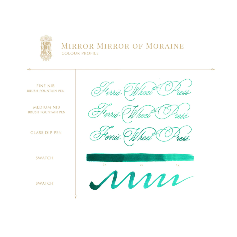Calligraphy ink - Ferris Wheel Press - Mirror Mirror of Moraine, 38 ml