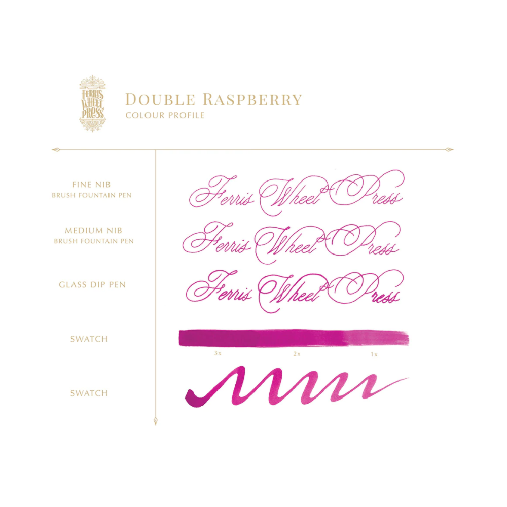 Calligraphy ink - Ferris Wheel Press - Double Raspberry, 38 ml