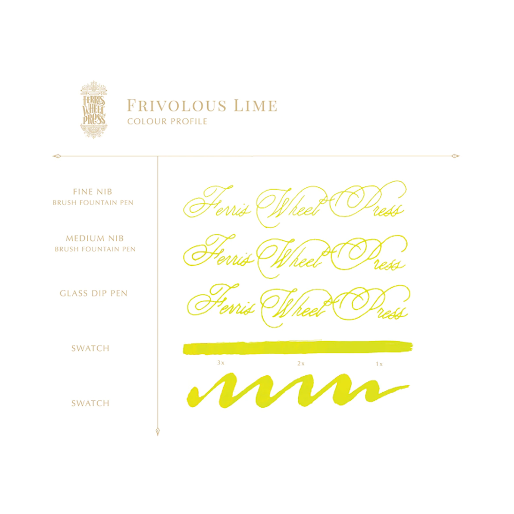 Atrament - Ferris Wheel Press - Frivolous Lime, 38 ml