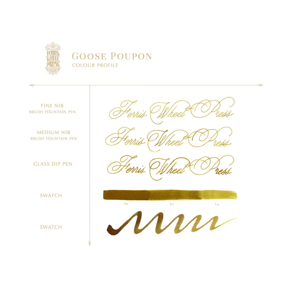 Calligraphy ink - Ferris Wheel Press - Goose Poupon, 38 ml