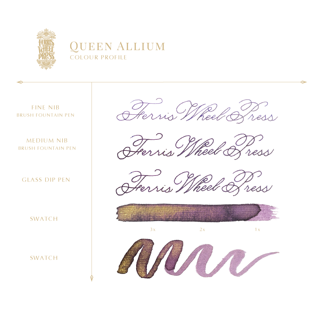 Calligraphy ink - Ferris Wheel Press - Queen Allium, 38 ml