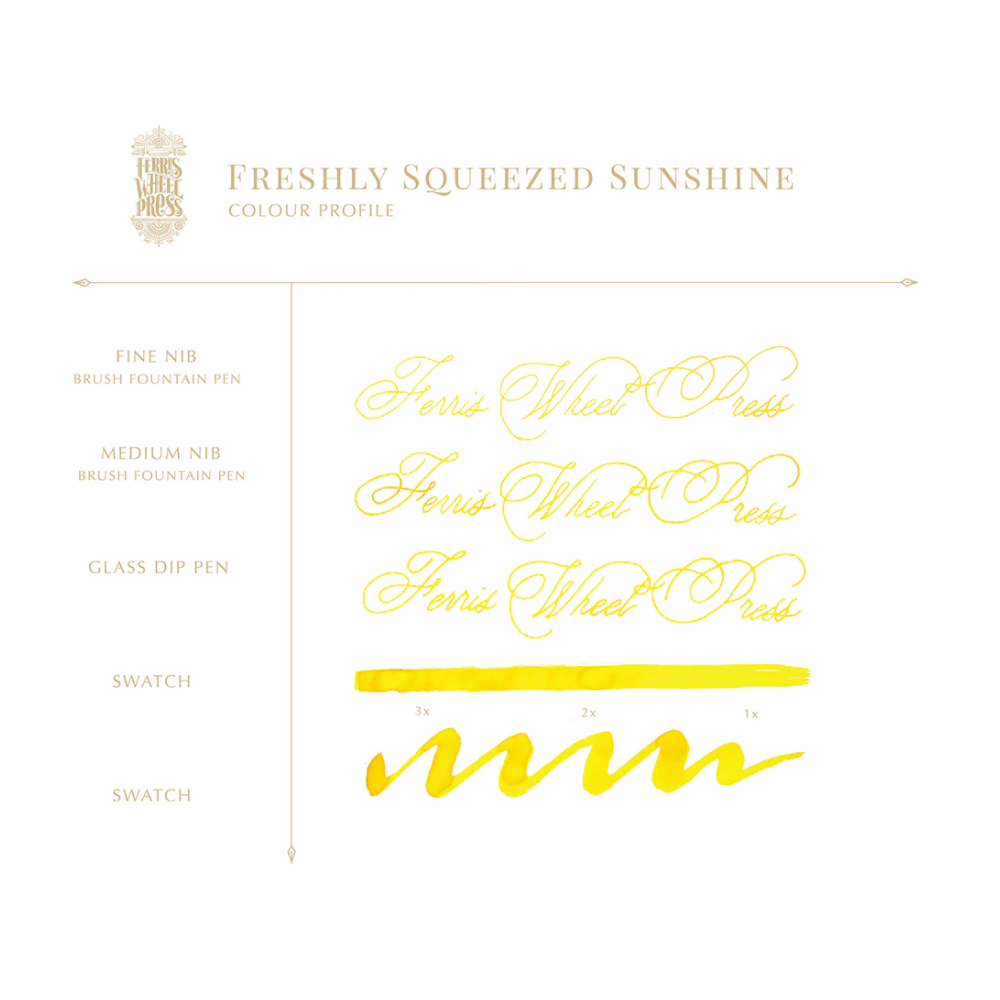 Zestaw atramentów Ink Charger - Ferris Wheel Press - The Freshly Squeezed Collection, 3 x 5 ml