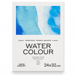 100% Cotton paper pad - PaperConcept - 24 x 32 cm, 300 g, 10 sheets