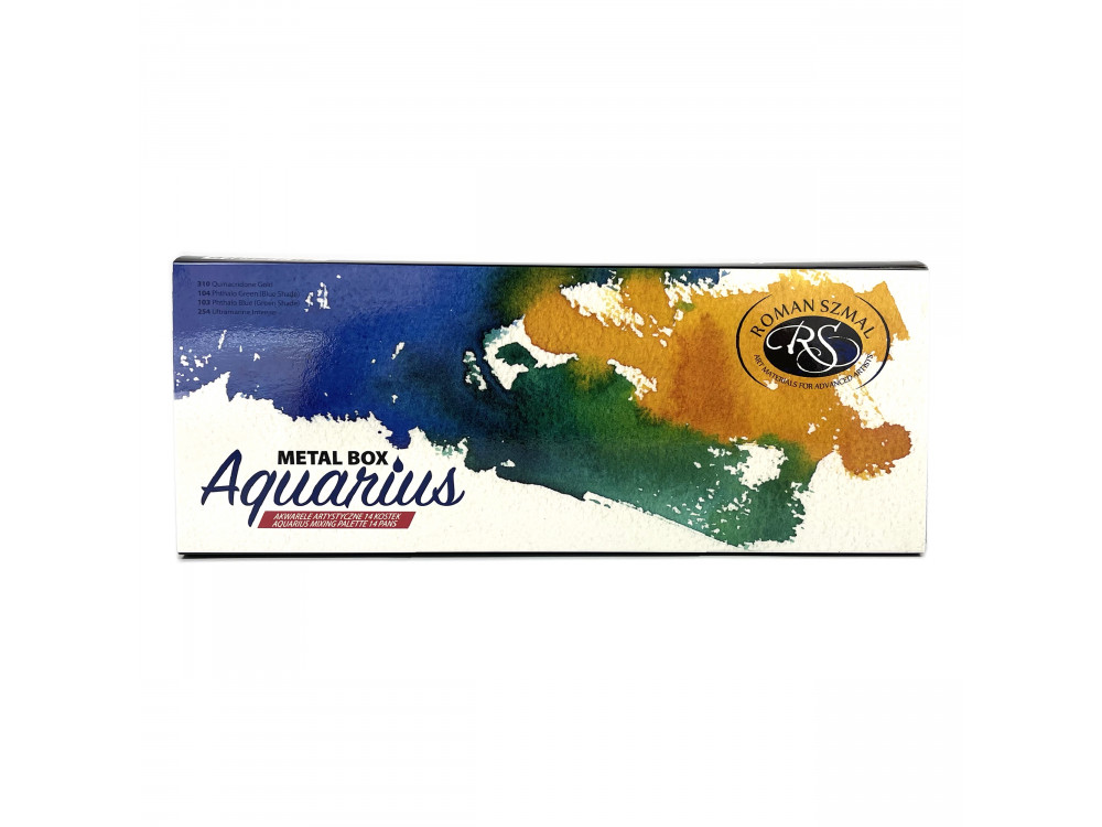 Zestaw akwareli Aquarius Mixing w kostkach - Roman Szmal - 14 kolorów