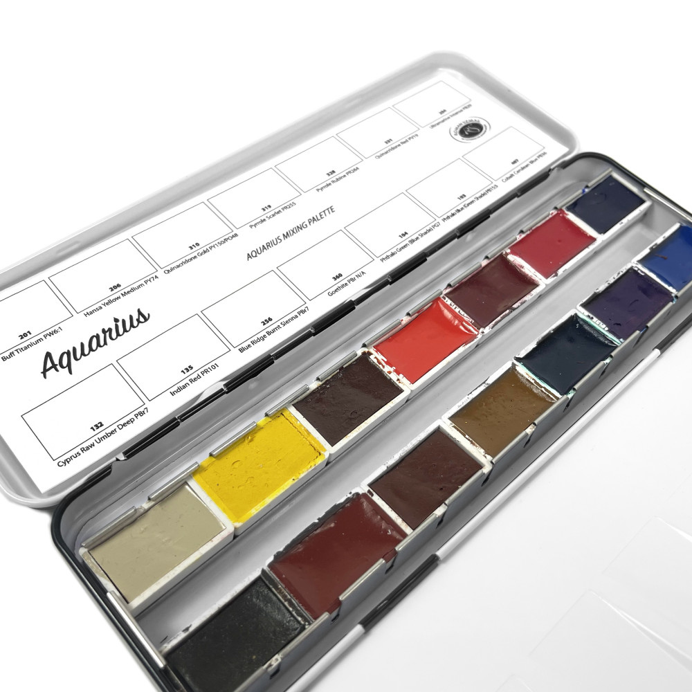Set of Aquarius Mixing watercolor paints - Roman Szmal - 14 colors