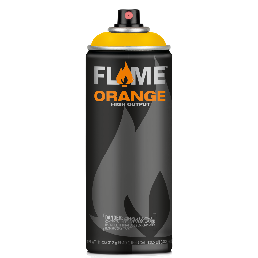 Farba akrylowa w sprayu Flame Orange - Molotow - 110, Mellon Yellow, 400 ml