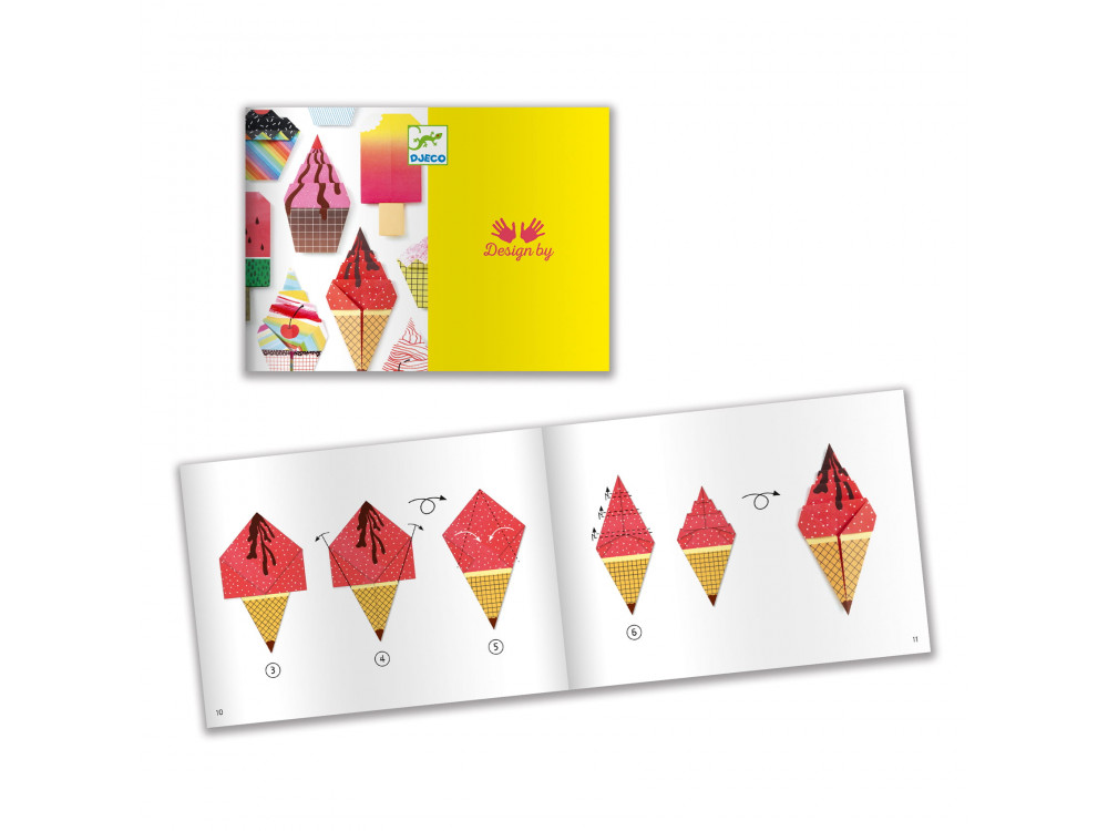 Zestaw do origami - Djeco - Słodkie smakołyki, 24 szt.