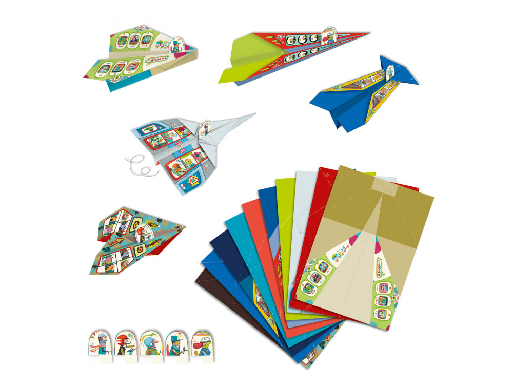 Set for origami - Djeco - Planes, 20 pcs.