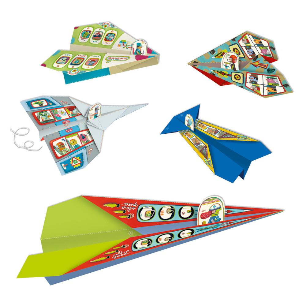 Set for origami - Djeco - Planes, 20 pcs.