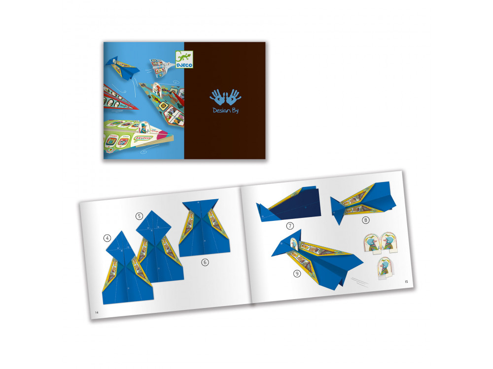 Set for origami - Djeco - Planes, 20 pcs.