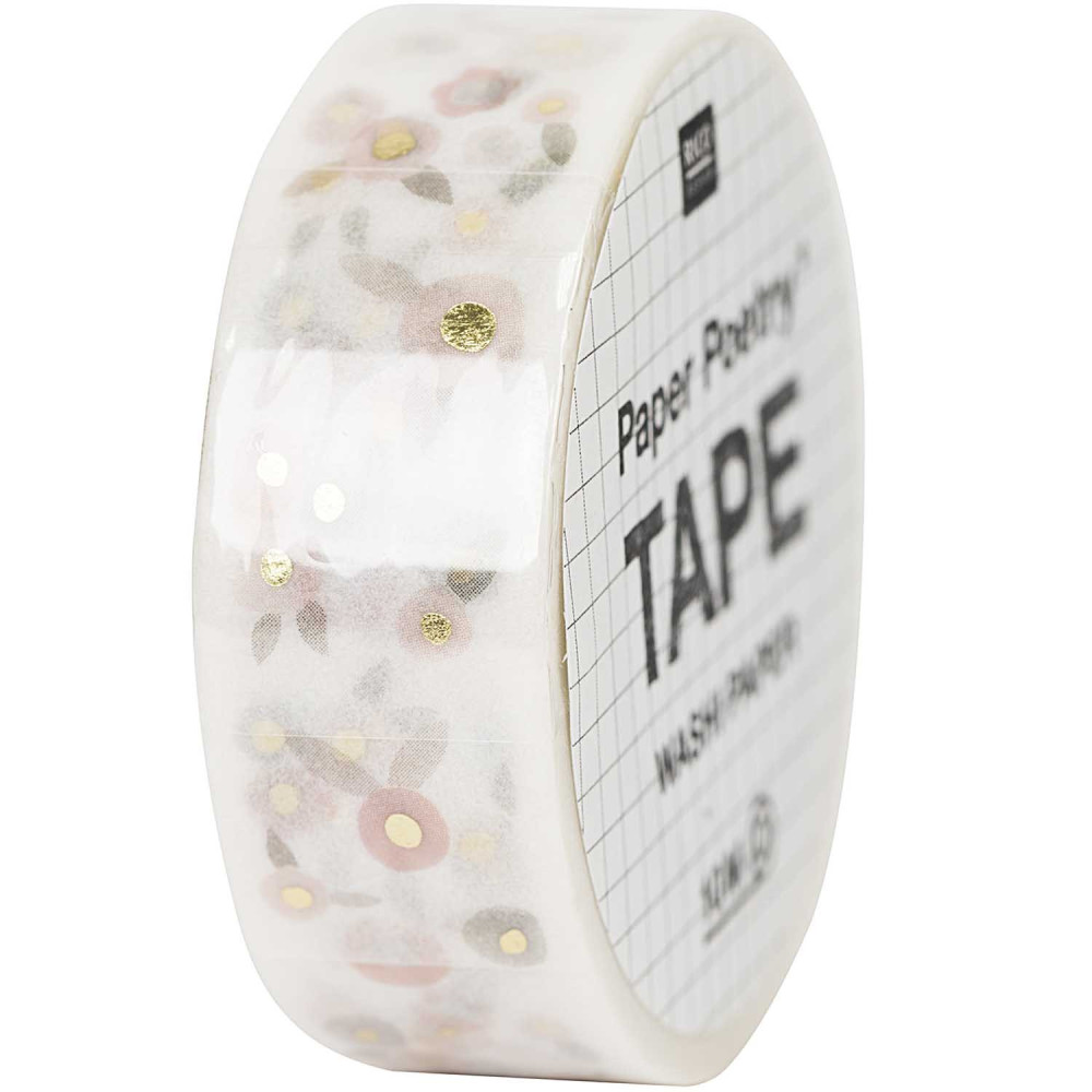 Washi tape - Paper Poetry - Flowers, 15 mm x 10 m