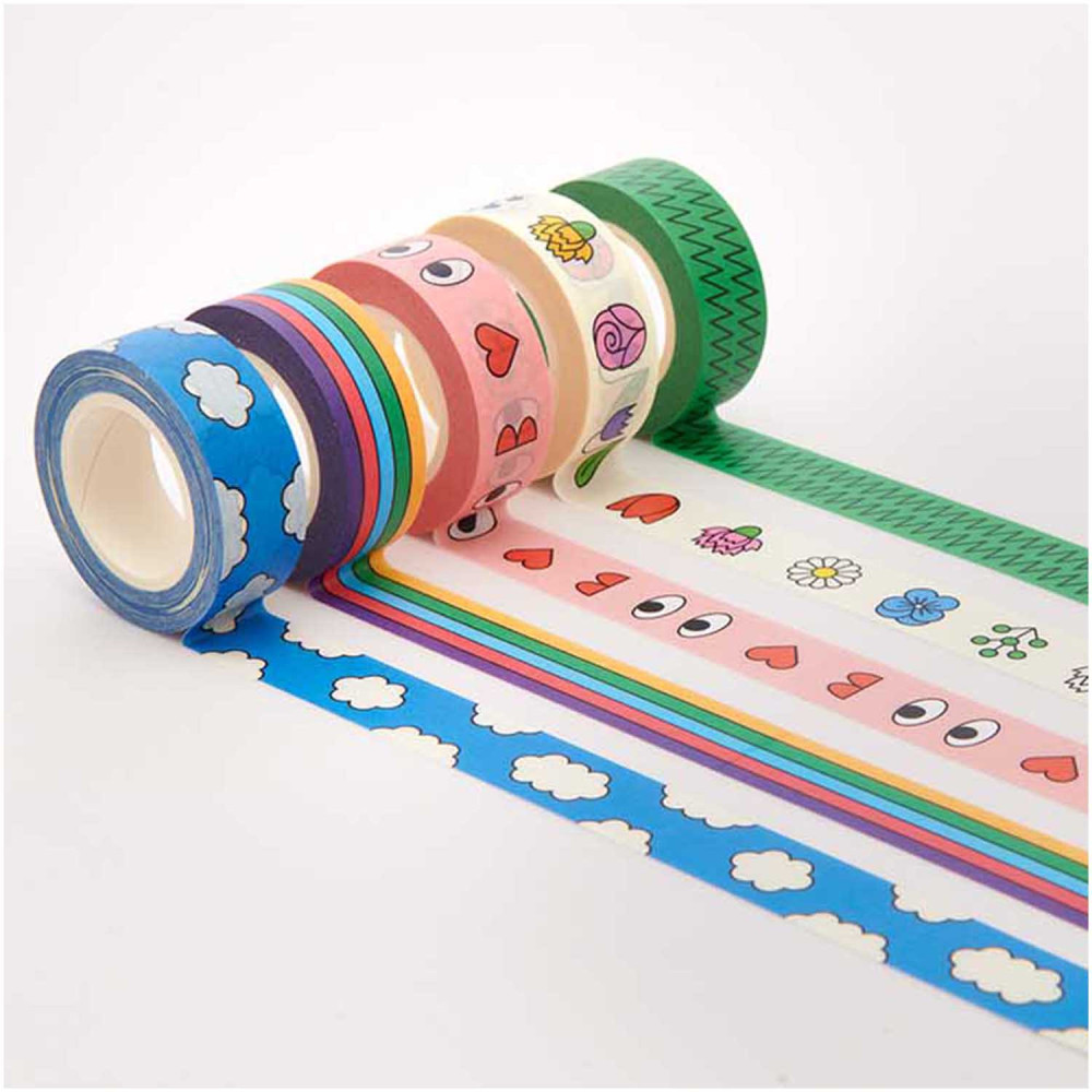 Set of washi tapes - Paper Poetry - Eye Candy, 15 mm x 10 m, 5 pcs.