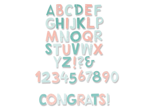Thinlits cutting die - Sizzix - Marked Alphabet