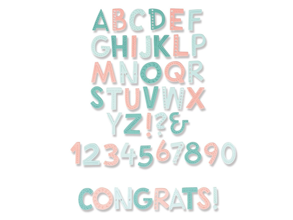 Wykrojnik Thinlits - Sizzix - Marked Alphabet