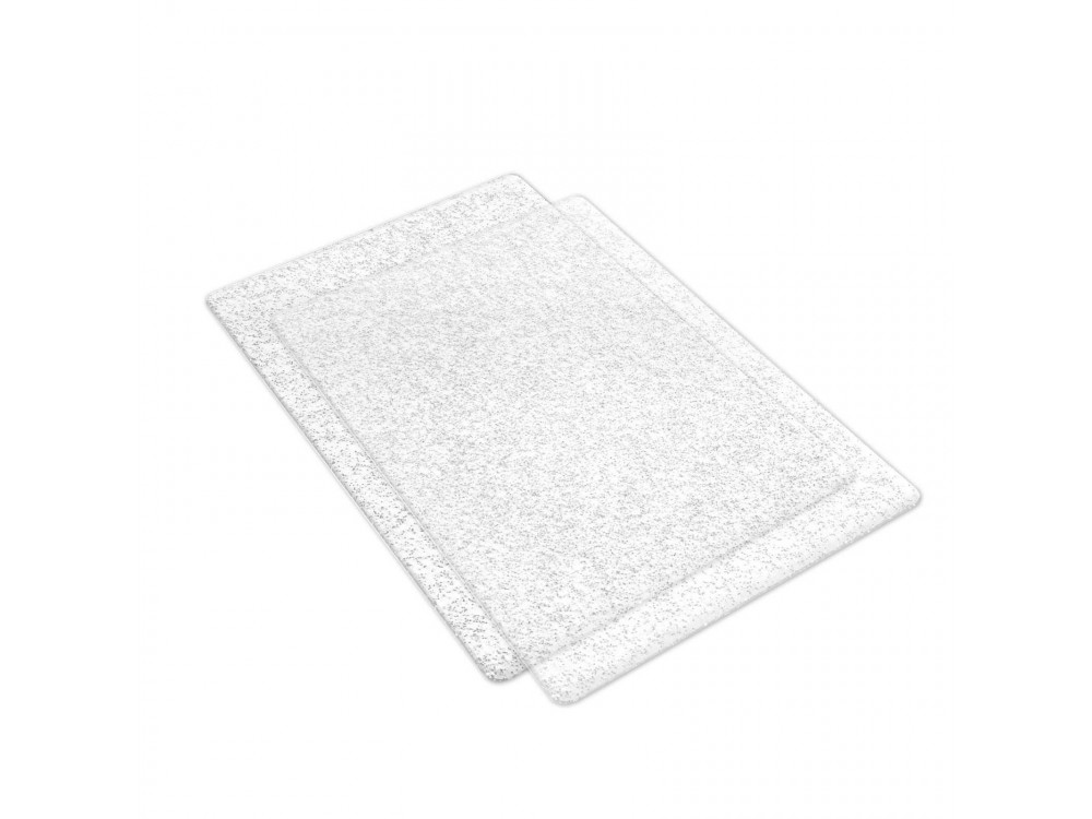 Standard Cutting Pads - Sizzix - clear with silver glitter, 2 pcs.