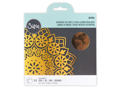 Folia do złoceń Sizzix Effectz - Sizzix - złota, 15 x 15 cm, 10 szt.