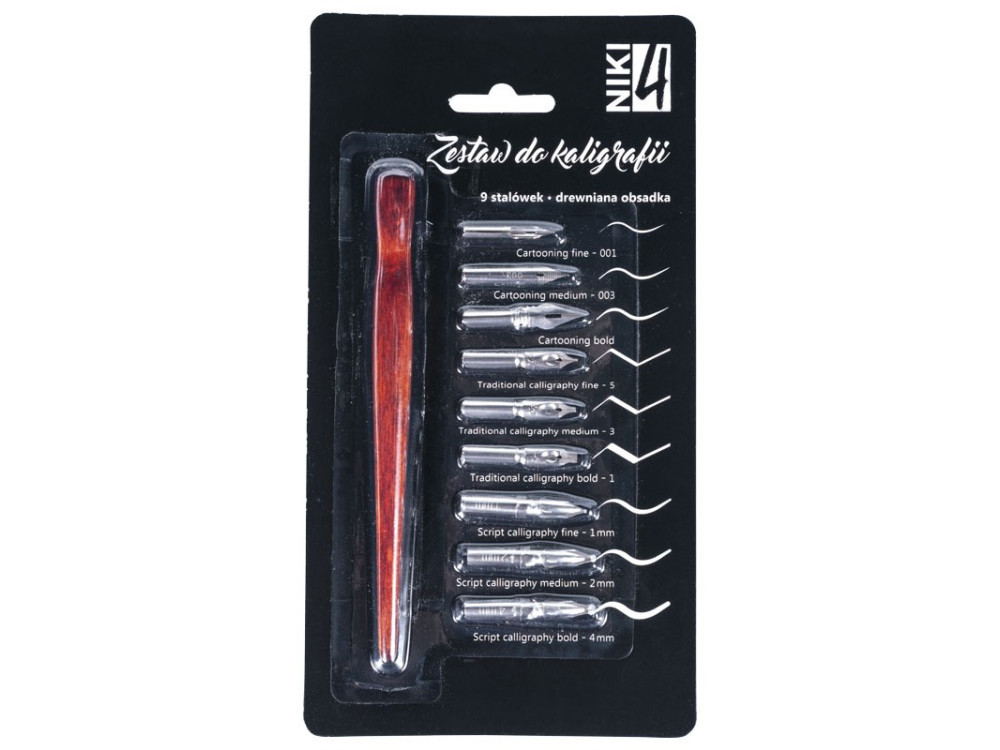 Zestaw do kaligrafii - Koh-I-Noor - 9 stalówek i obsadka