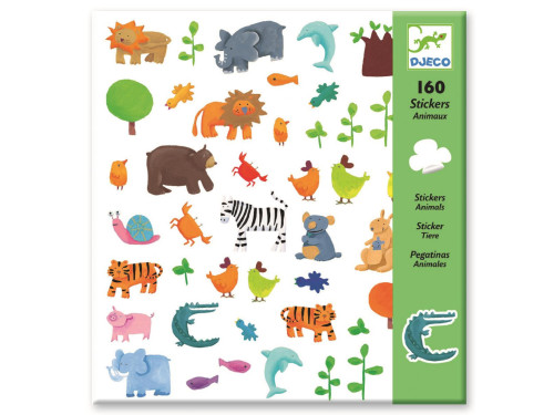 Set of stickers Animals - Djeco - 160 pcs.