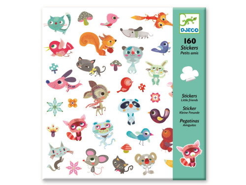 Zestaw naklejek Mali Przyjaciele - Djeco - 160 szt.