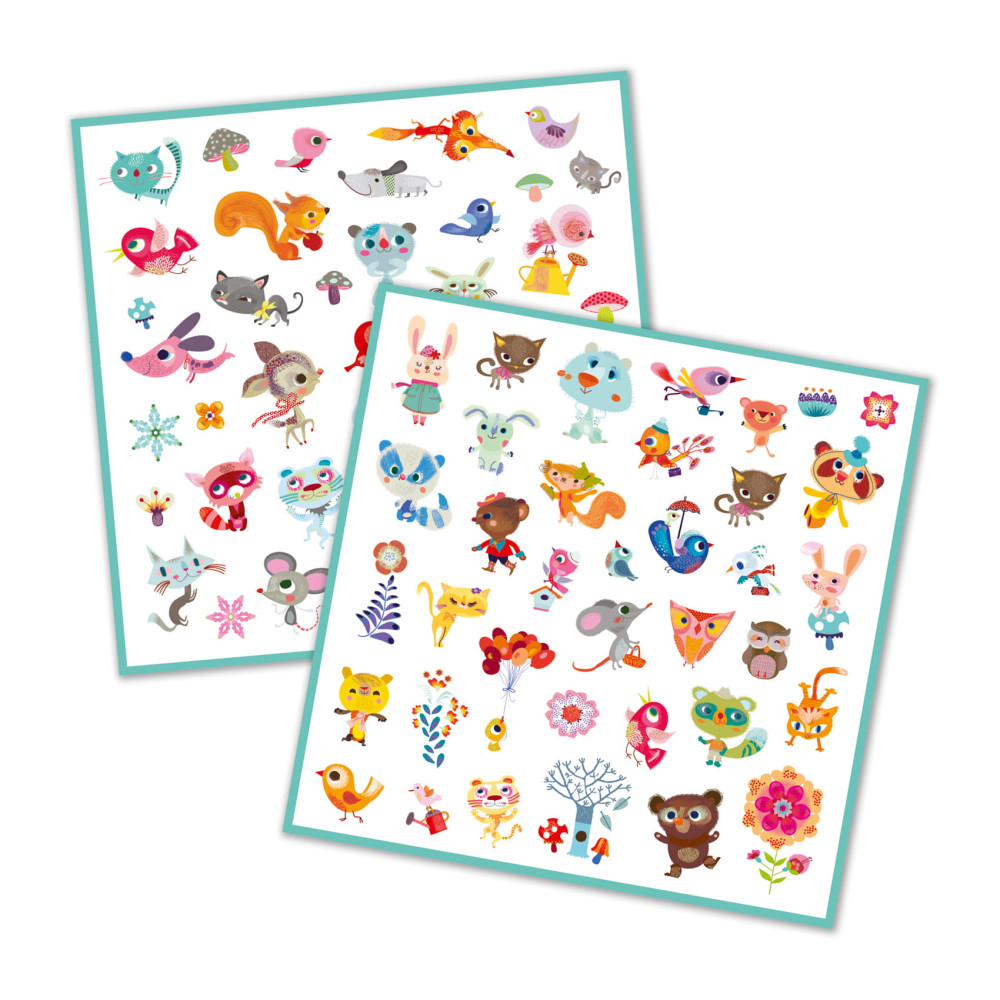Set of stickers Little Animals - Djeco - 160 pcs.