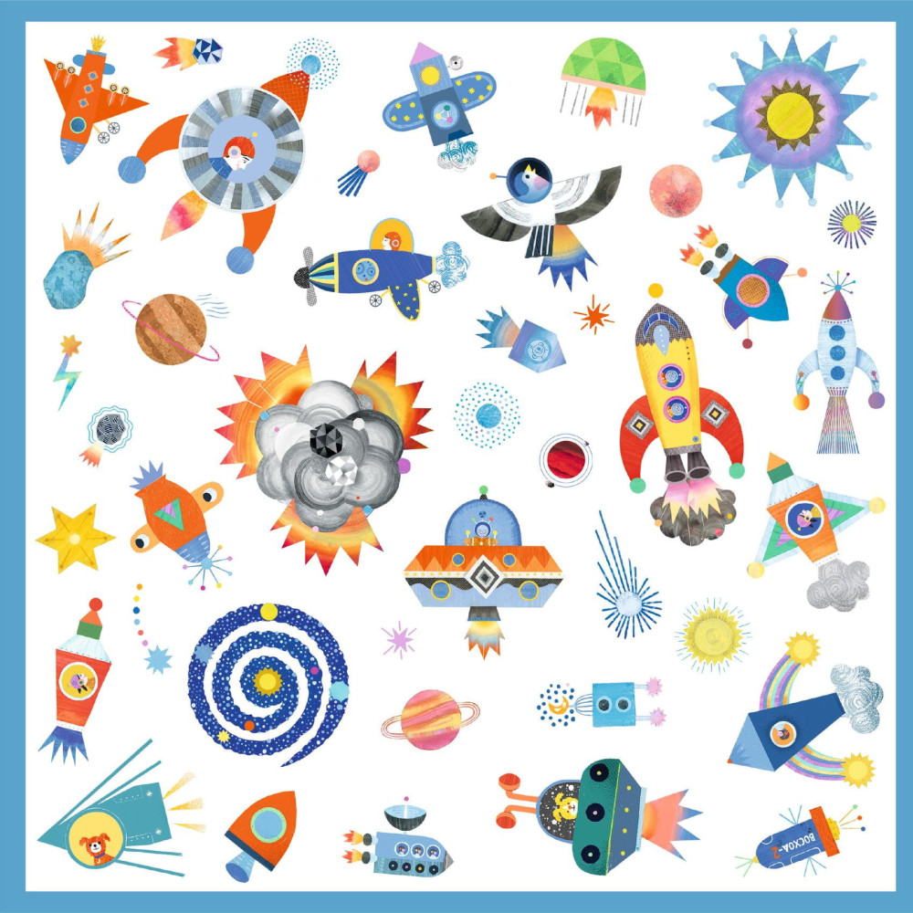 Set of stickers Space - Djeco - 160 pcs.